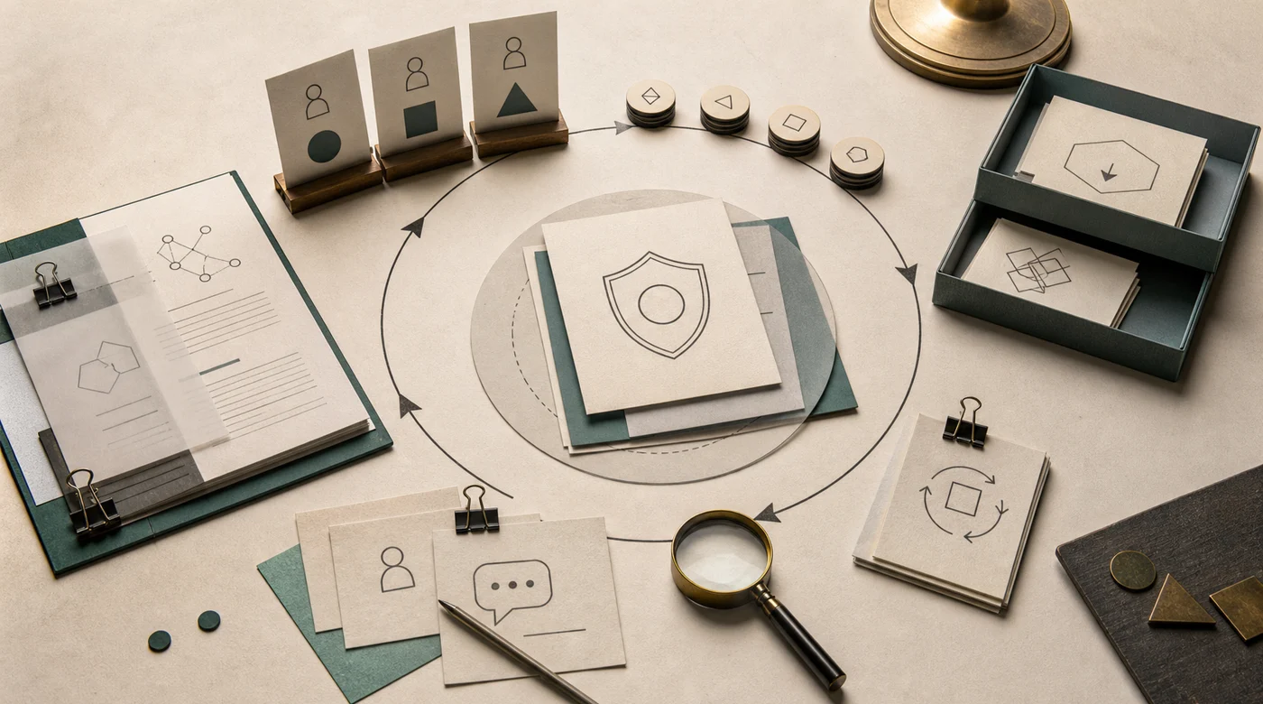 Governance loop for source owners, review dates, policy changes, ingestion, and quality feedback